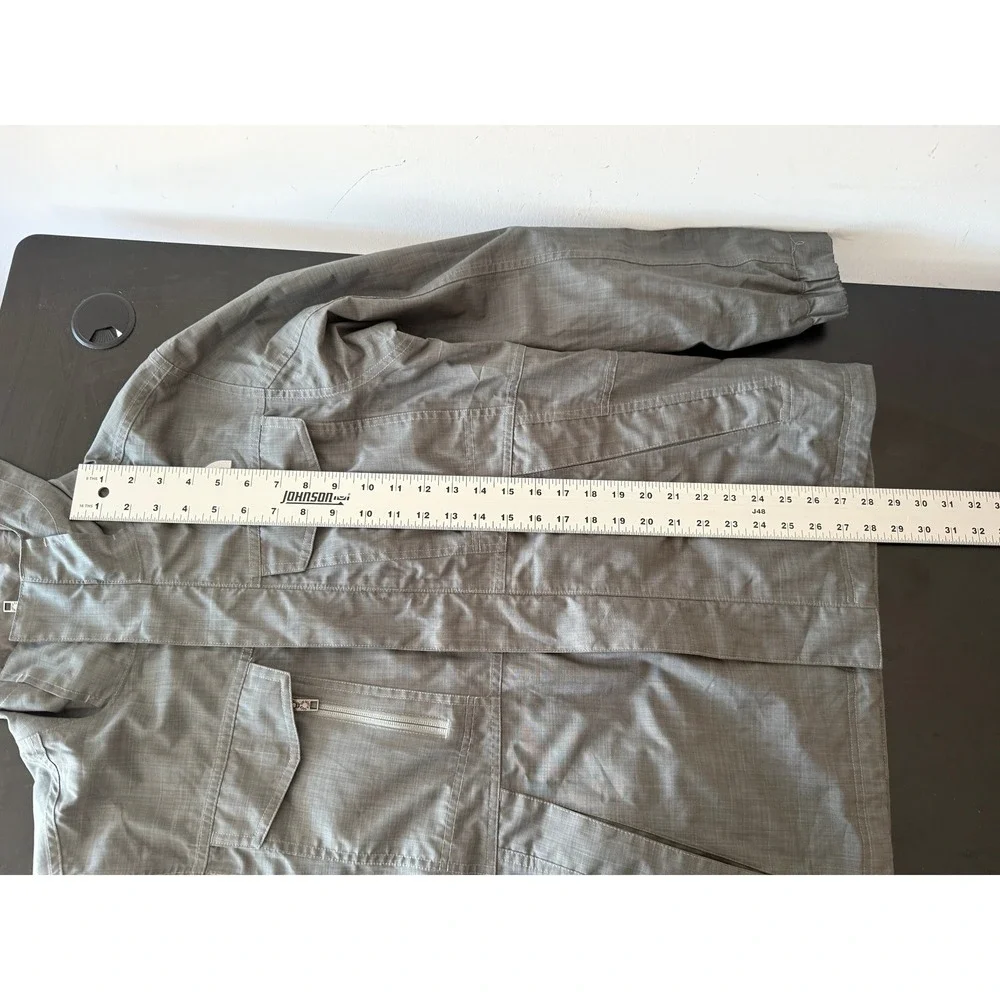 The North Face Mens Grey Hooded Utility Jacket Full Zip Coat Medium M